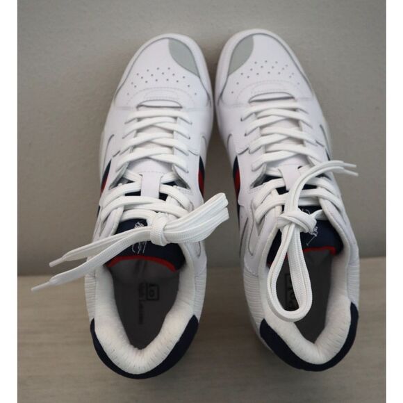 Polo Ralph Lauren Men's Sz 13D White Multi Leather Court Mid Pro Casual Shoes - Picture 2 of 14